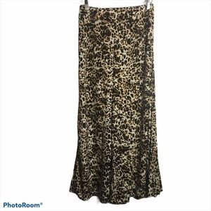 Thalia Sodi Leopard Wide Leg Flowy Relaxed Fit Pleated Pants XS Extra Small